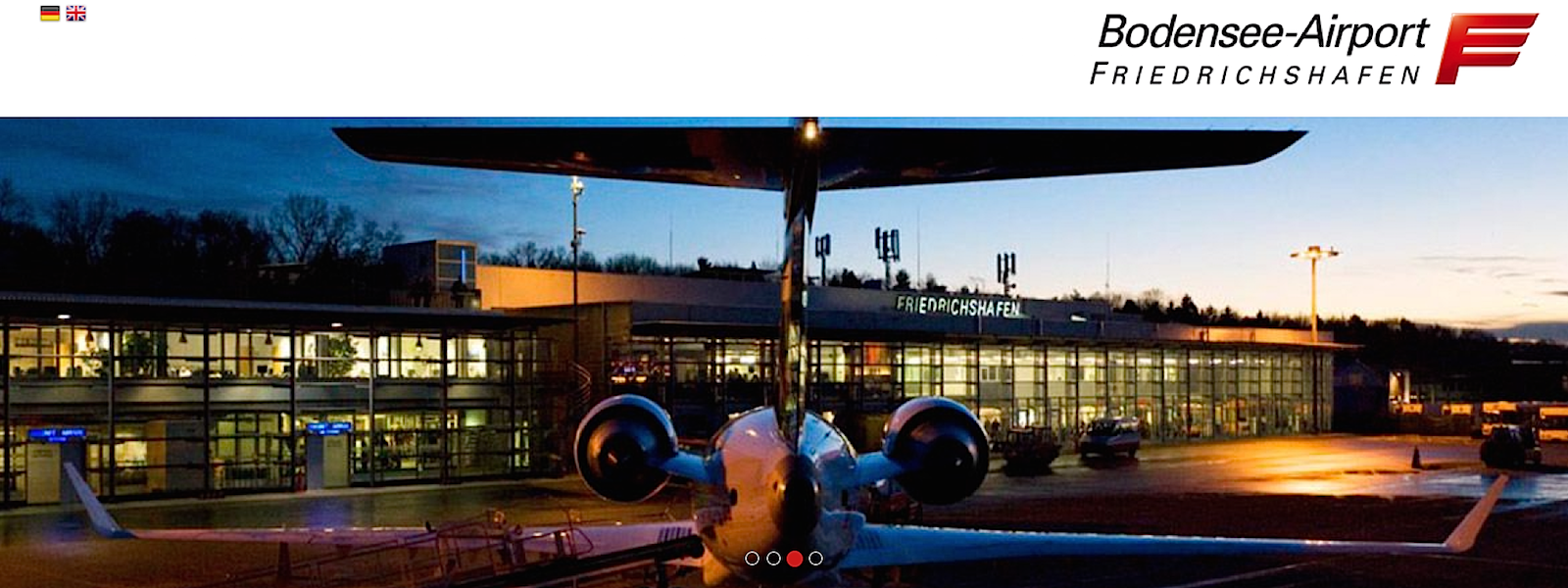 Screenshot Homepage Bodenseeairport
