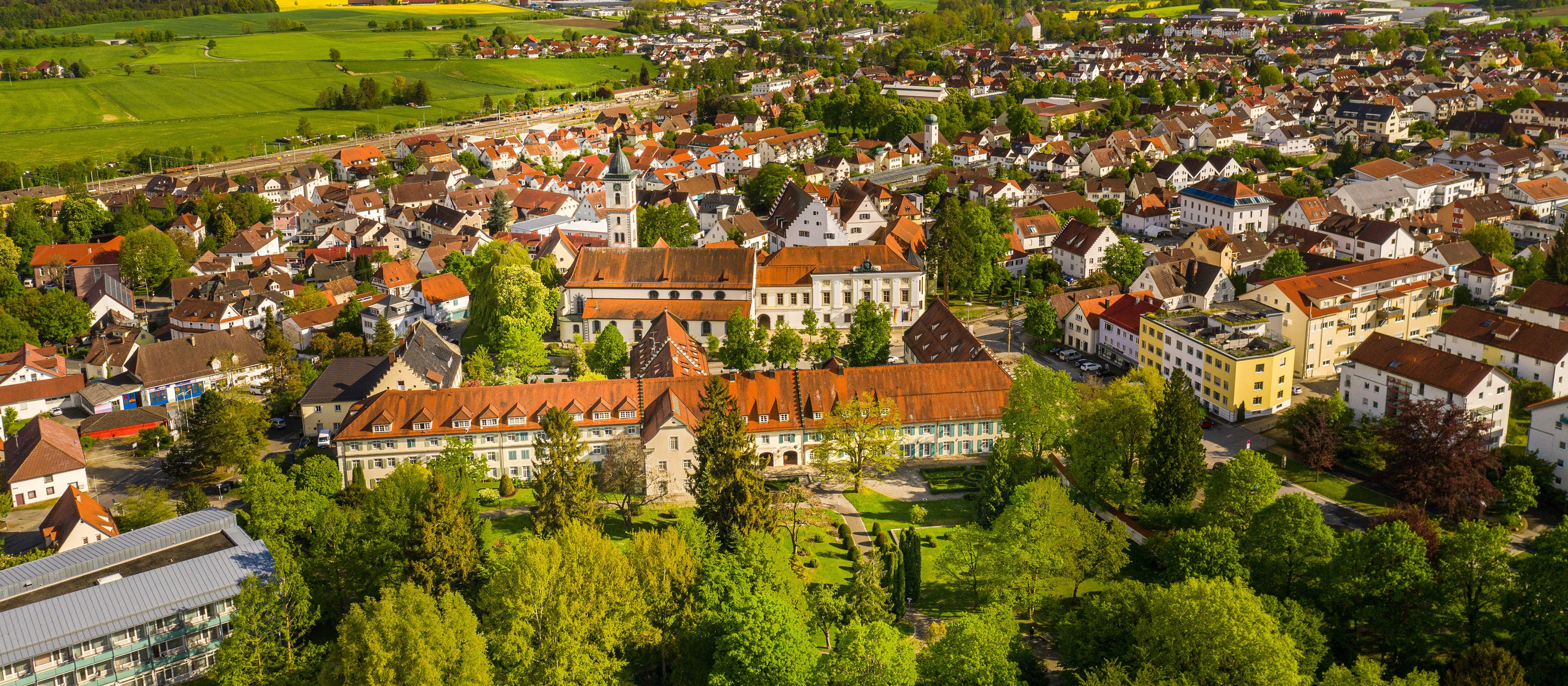 Luftaufnahme Schloss Aulendorf